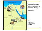 Древний Египет Первые государства на территории Египта возникли в конце 4-го тыс. до н.э. Карта с древними памятниками Египта
