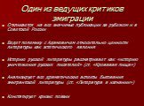 Один из ведущих критиков эмиграции. Откликается на все значимые публикации за рубежом и в Советской России Ведет полемику с Адамовичем относительно ценности литературы как эстетического явления Историю русской литературы рассматривает как «историю уничтожения русских писателей» (ст. «Кровавая пища»)