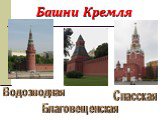 Башни Кремля Водозводная Благовещенская Спасская