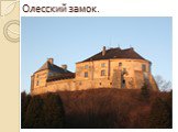 Олесский замок. памятник архитектуры XIV—XVII веков, расположенный возле посёлка Олеско Бусского района Львовской области 
