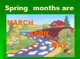 Spring months are MARCH APRIL MAY