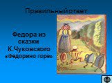 Федора из сказки К.Чуковского «Федорино горе»
