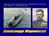 Командовал лодкой самый знаменитый во время Великой Отечественной войны подводник – капитан третьего ранга. Александр Маринеско