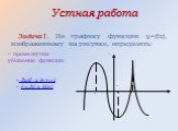 – промежутки убывания функции: [b;d] и [e;+∞); (-∞;b] и [d;e].