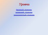 базовый уровень основной уровень продвинутый уровень