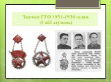 Значки ГТО 1931-1936 годов (I иII ступень)