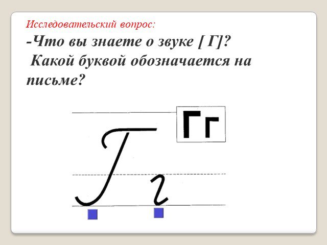 Звук и буква г презентация