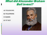 What did Alexander Graham Bell invent?