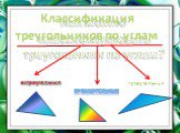 Как можно классифицировать треугольники по углам? Классификация треугольников по углам