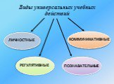 Виды универсальных учебных действий. ЛИЧНОСТНЫЕ РЕГУЛЯТИВНЫЕ ПОЗНАВАТЕЛЬНЫЕ КОММУНИКАТИВНЫЕ