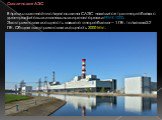 Смоленская АЭС  В промышленной эксплуатации на САЭС находится три энергоблока с уран-графитовыми канальными реакторами РБМК-1000. Электрическая мощность каждого энергоблока — 1 ГВт, тепловая 3,2 ГВт. Общая электрическая мощность 3000 Мвт.