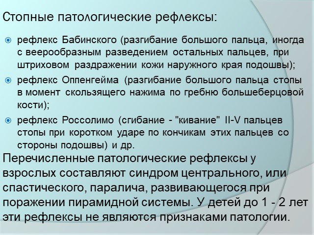 Патологические рефлексы