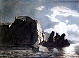 «Скалы и луна ночью». 1824