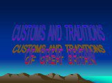 CUSTOMS AND TRADITIONS OF GREAT BRITAIN