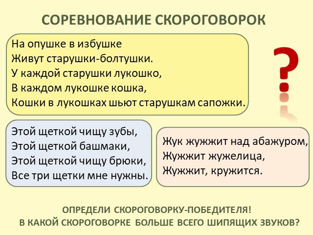Скороговорки 1 класс по русскому