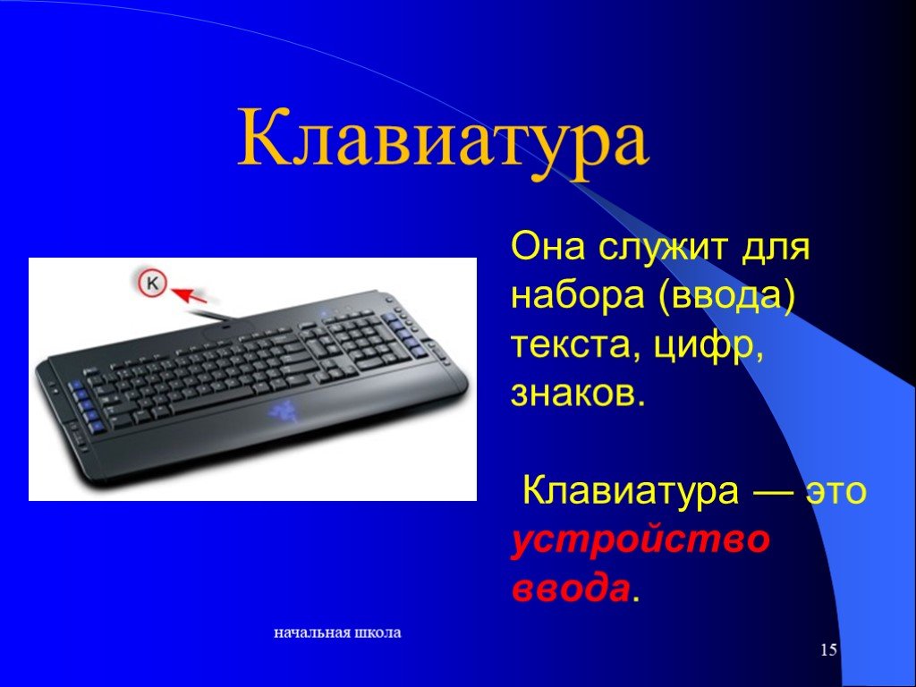 Презентация на тему клавиатура по информатике 7 класс