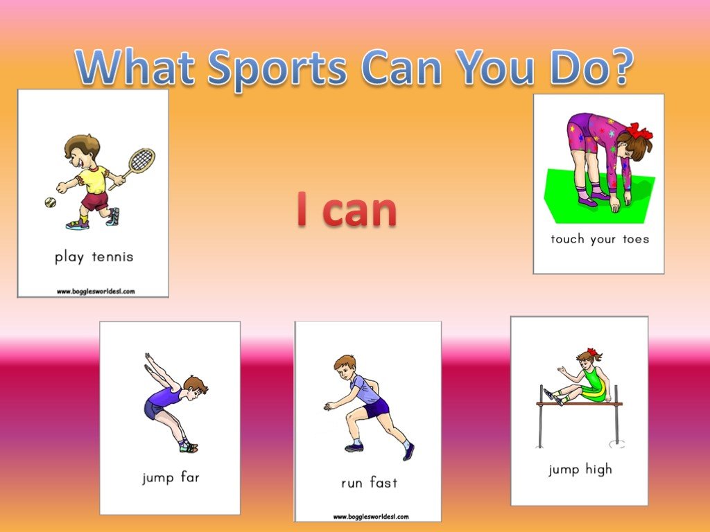 I could do sports. Глагол can в английском языке 2 класс. Задания английский i can. Урок глагол can. I can 2 класс.