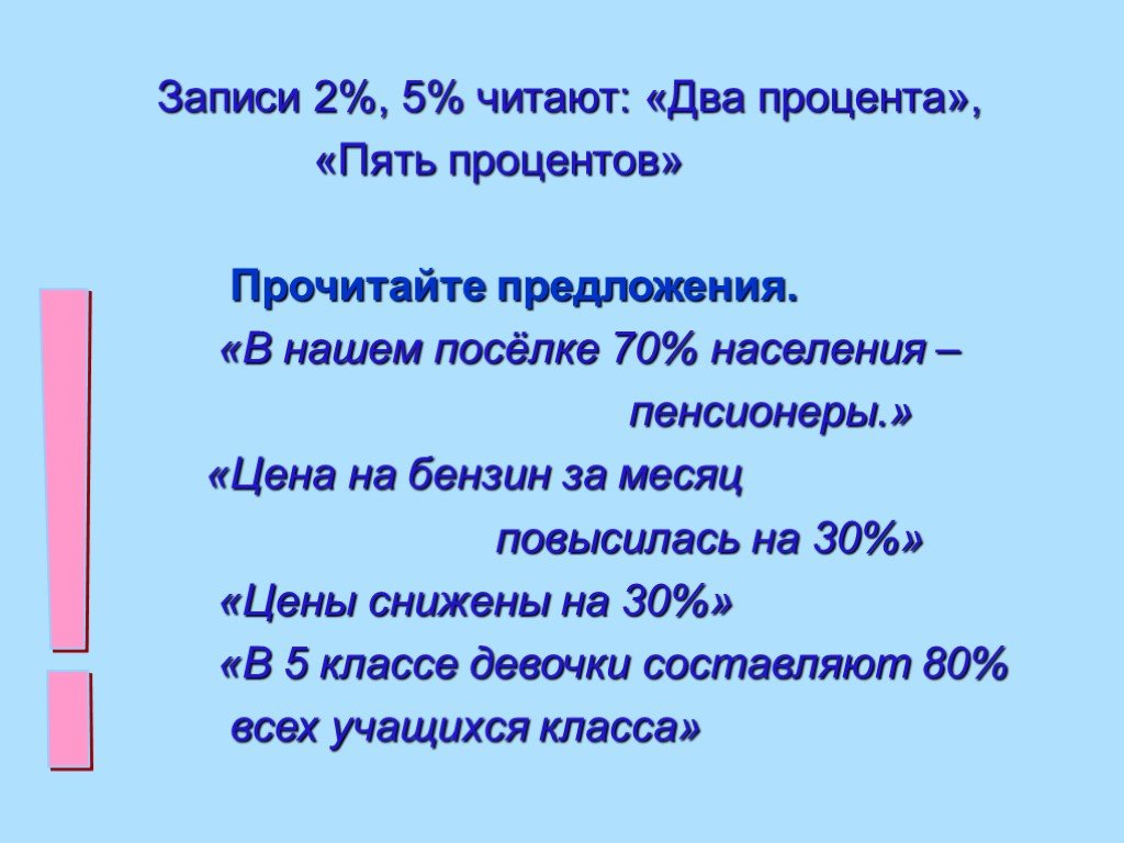 Проект по математике 5 класс на тему проценты