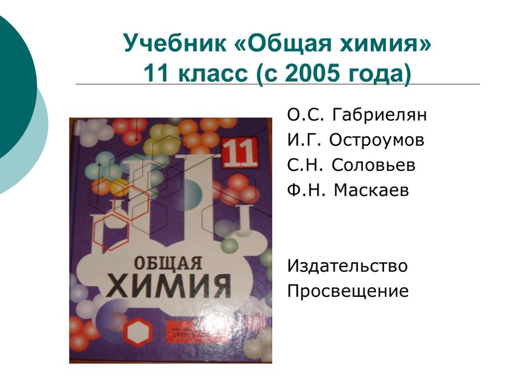 Химия 11 класс темы