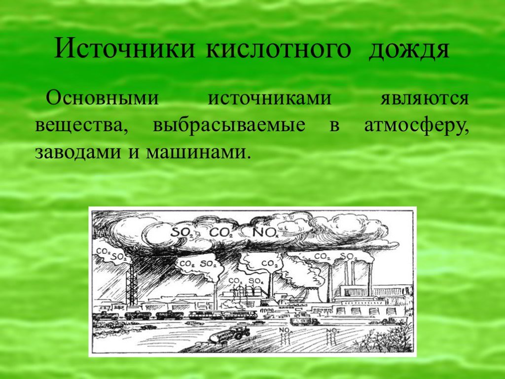 Презентация на тему кислотные дожди 9 класс по химии