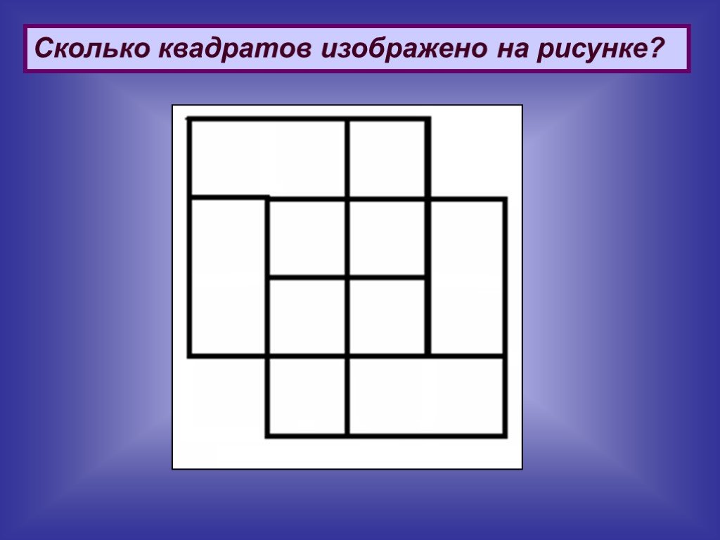 Рисунок насколько. Сколько квадратов на рисунке. Сколько квардатовна рисунке. Сколько всего квадратов на картинке. Сколько квадратов изображено намрисунке.