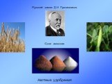 Русский химик Д.Н Прянишников Соли аммония Азотные удобрения