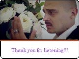 Thank you for listening!!!