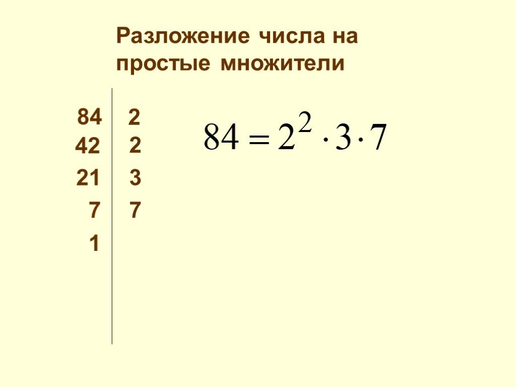 Разложение на простые множители