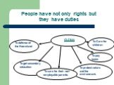 People have not only rights but they have duties