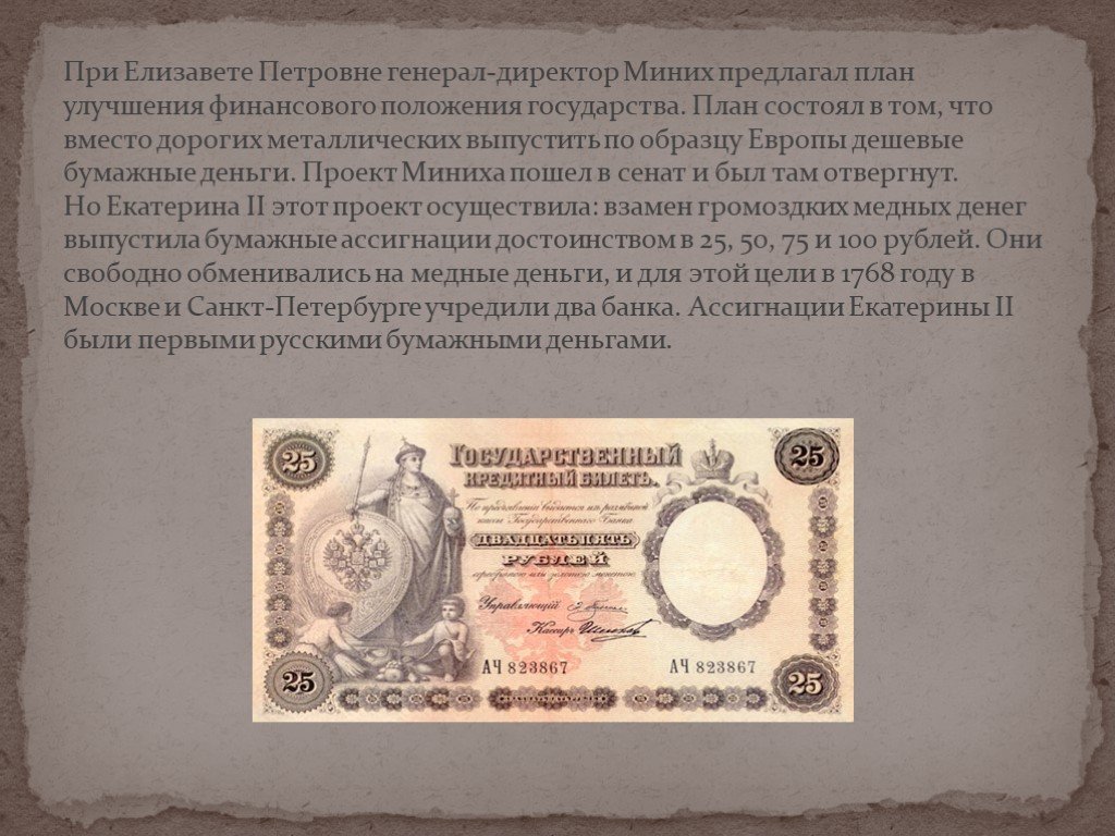 История создания бумажных денег в россии кратко