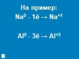 На пример: Na0 - 1ē → Na+1 Al0 - 3ē → Al+3