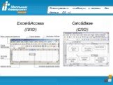 Excel&Access (ППО) Calc&Base (СПО)