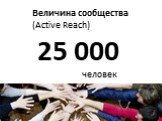 Величина сообщества (Active Reach). 25 000 человек