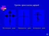 Восьмиконечные кресты. Четырехконечные кресты. Трилисниковыое» кресты. Кресты православных церквей