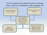 Конституционное закрепление основных прав, свобод и обязанностей граждан РФ. Классификация конституционных (основных) прав и свобод человека и гражданина. Гражданские(личные) права и свободы. Политические права и свободы. Экологические права граждан, права и свободы граждан в области культуры. Социа