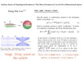 Singe Dirac point on the sphere. Как это совместить с открытием щели в тонкой пластинке ?