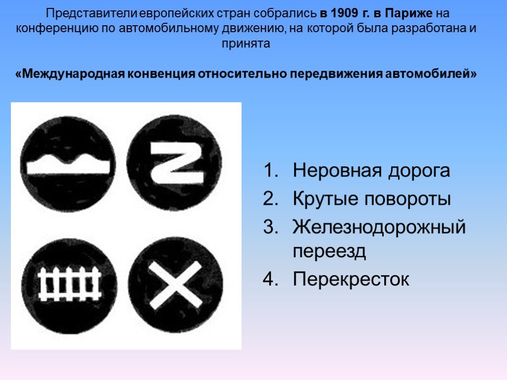 Презентация история дорожных знаков