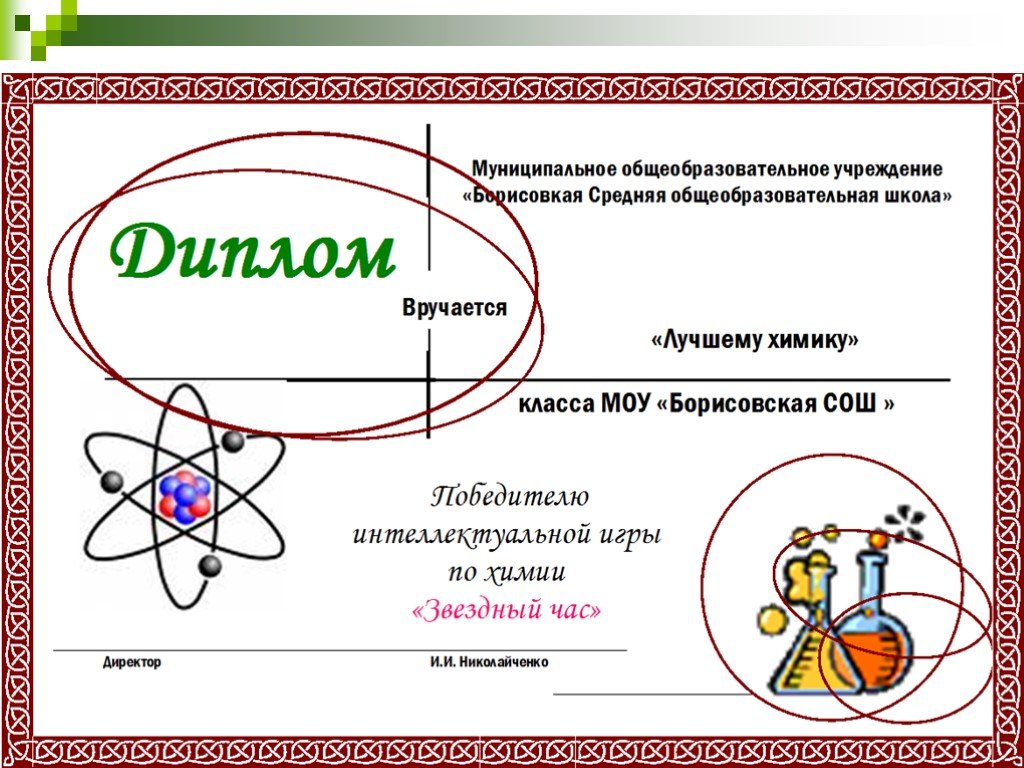 План недели химии и биологии в школе