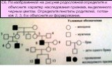 С6. По изображенной на рисунке родословной определите и объясните характер наследования признака, выделенного черным цветом. Определите генотипы родителей, потом- ков 2, 3, 8 и объясните их формирование.