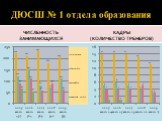 ДЮСШ № 1 отдела образования. Численность занимающихся. Кадры (количество тренеров)