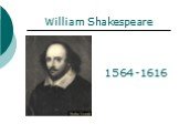 William Shakespeare 1564 -1616