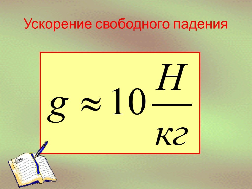 Ускорение свободного сколько. Формула ускорения свободного падения формула. Ускорение свободного падения формула физика 7 класс. Формула для расчета ускорения свободного падения. Ускорение свободного падения формула 9 класс.