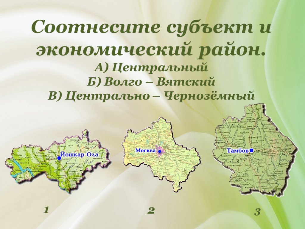 Центральная россия план описания природно хозяйственного региона