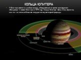 Кольца Юпитера. У Юпитера имеются слабые кольца, обнаруженные во время прохождения «Вояджера-1» мимо Юпитера в 1979 году. Кольца Юпитера темны. Они, вероятно, состоят из очень небольших твердых частиц метеорной природы.