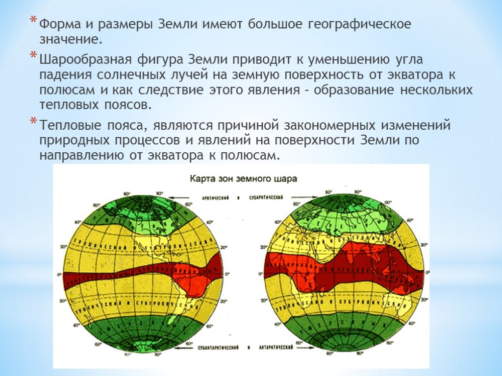 Изучите рисунок изменения растительности от экватора. Географические следствия шарообразной формы земли. Следствия формы и размеров земли. Карта тепловых поясов. Форма и Размеры земли, фигура земли.