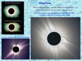 Вид корональных лучей заметно меняется в зависимости от солнечной активности. Корона во время солнечного затмения 29.03.2006 года. Фото сделано с помощью телескопа в Сиде, Турция. Корона во время затмения 19.06.1999 года