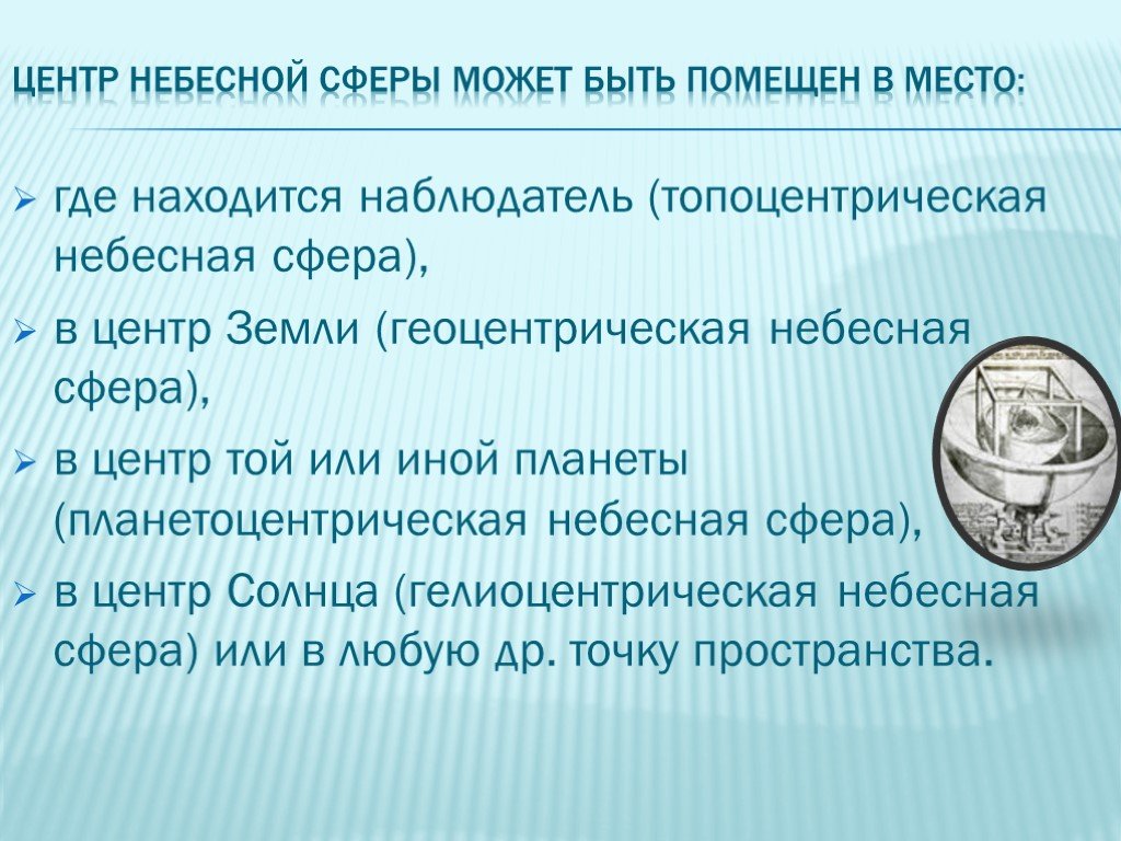 Небесная сфера презентация