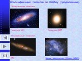 Классификация галактик по Хабблу (продолжение). Эллиптические галактики. Галактика М31 Галактика М87. Неправильные галактики. М82. Малое Магелланово Облако (ММО)