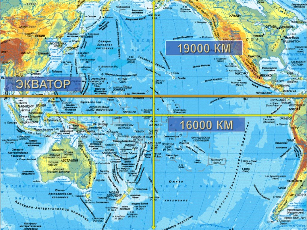 Индийский океан градусы. Протяженность Тихого океана. Протяженность Тихого океана по экватору. Тихий океан на карте. Ширина Тихого океана.