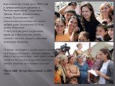Как известно, 21 августа 2003 года с неофициальным визитом в Россию приезжала Анджелина Джоли. Визит Джоли в нашу страну был связан с ее деятельностью в качестве посла доброй воли Агентства ООН по делам беженцев. 22 августа актриса Анджелина прибыла в Ингушетию, чтобы своими глазами увидеть, как жив